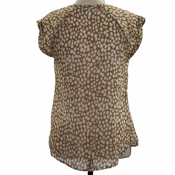 OLD Navy Short Sleeve Print Button Down Blouse XS - Picture 3 of 9